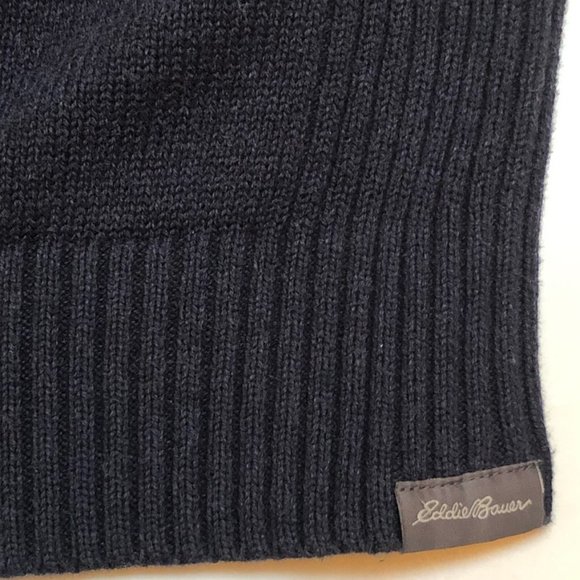 EDDIE BAUER Men's Cotton Crewneck Knit Sweater Navy Blue XL - Picture 4 of 7